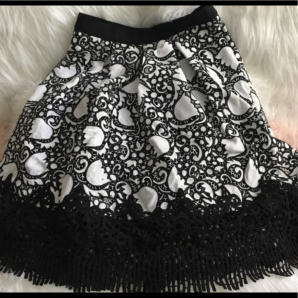 Ann Taylor Black & White Skirt